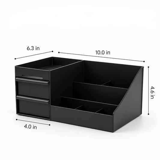 Men's Bathroom Countertop Organizer, Cologne and Grooming Stand with Drawer