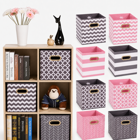 Collapsible Fabric Storage Cube, Foldable Closet Organizer Bin