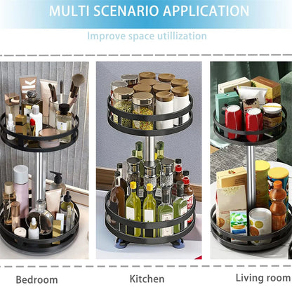 Rotating Spice Rack Organizer, 360-Degree Turntable Kitchen Storage