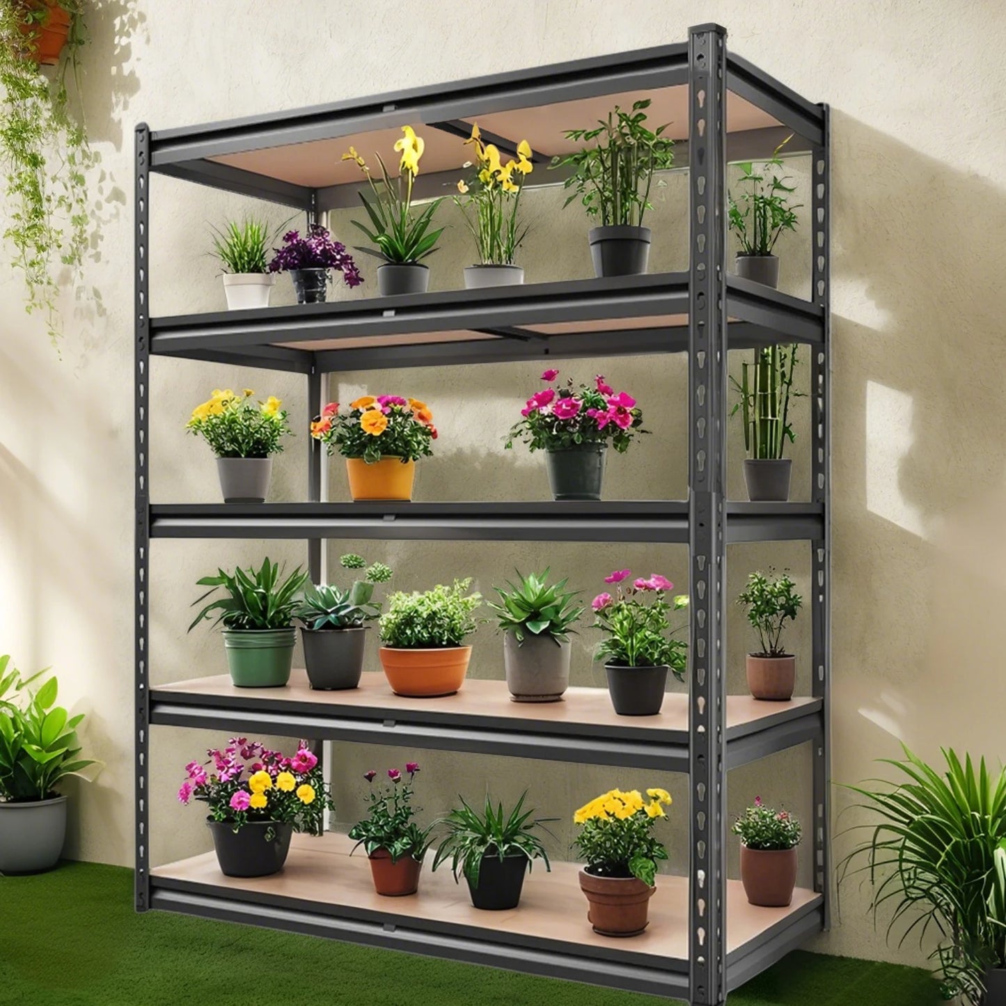 Heavy-Duty Garage Shelving Unit, 5-Tier Adjustable Storage Shelves