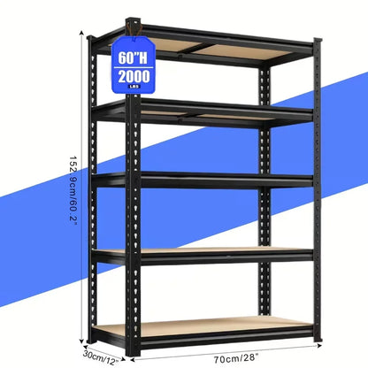 Heavy-Duty Garage Shelving Unit, 5-Tier Adjustable Storage Shelves
