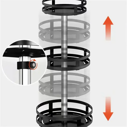 Rotating Spice Rack Organizer, 360-Degree Turntable Kitchen Storage