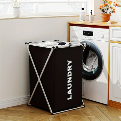 Sectioned Laundry Hamper, Foldable Dual-Compartment Sorting Basket