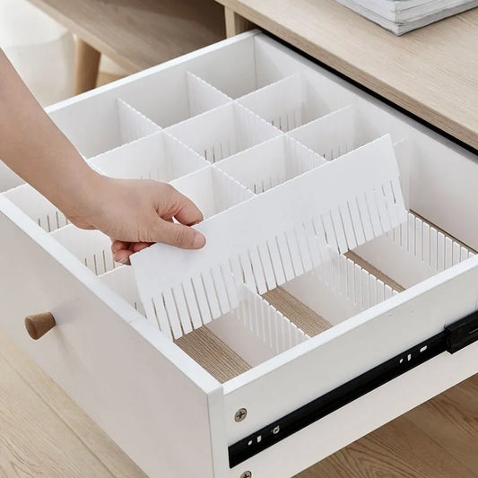 Adjustable Drawer Divider Set of 10, Expandable Drawer Organizer for Clothing