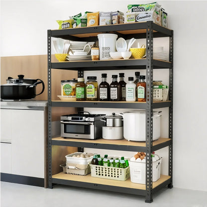 Heavy-Duty Garage Shelving Unit, 5-Tier Adjustable Storage Shelves