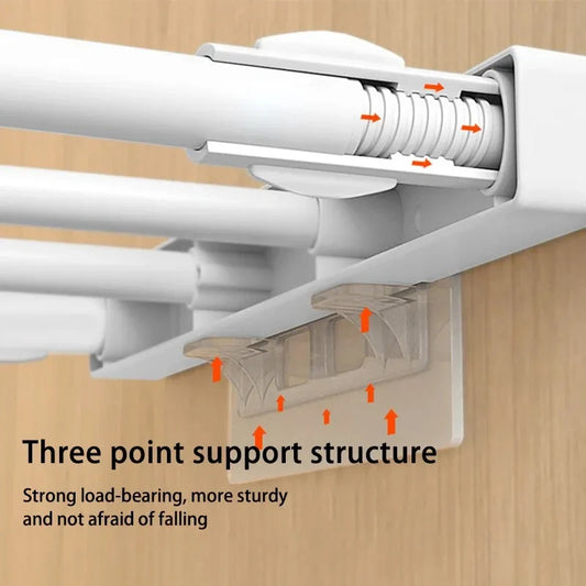 Expandable Closet Shelf Divider, Punch-Free Retractable Storage Rack